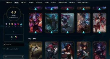 Esmeralda 3 com 85 Champs e 40 Skins ( SUP / ADC / JG )