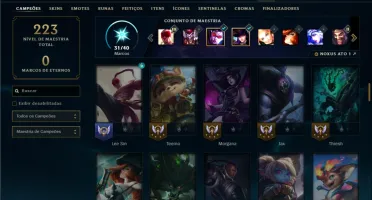 Esmeralda 3 com 85 Champs e 40 Skins ( SUP / ADC / JG )