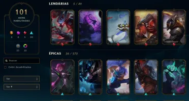 CONTA LOL GOLD 2 ELISE VITORIOSA MORGANA VITORIOSA