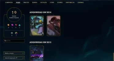 Conta prata 1 com 60 champs e 19 skins