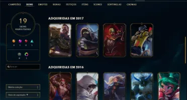 Conta prata 1 com 60 champs e 19 skins