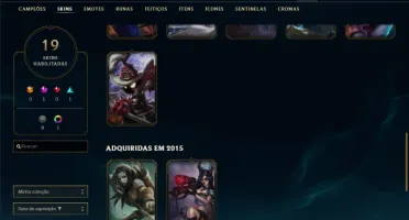 Conta prata 1 com 60 champs e 19 skins