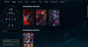 Conta prata 1 com 60 champs e 19 skins
