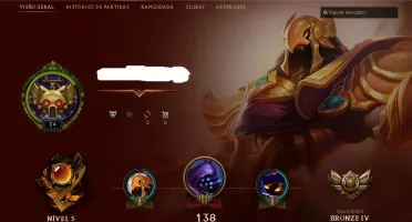 Conta B4 - Honra 5 ! Skins Lendárias.