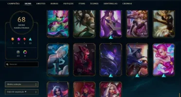 Conta Ouro II MMR Platina 3 68Skins Udyr Gurdiao Espiritual