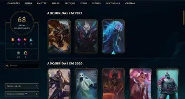 Conta Ouro II MMR Platina 3 68Skins Udyr Gurdiao Espiritual