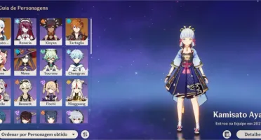Conta com Ayaka, Tartaglia, Mona e espinha celestial AR45