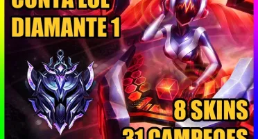 CONTA LOL 🌟 DIAMANTE 1 🌟 8 SKINS 🌟 31 CAMPEOES