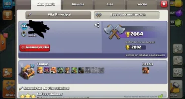 Conta Clash of clans CV9 com troca de nome!