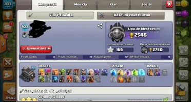 Conta Clash of clans CV9 com troca de nome!