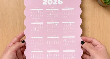 Calendário Ondulado 2026 - Arquivo Digital