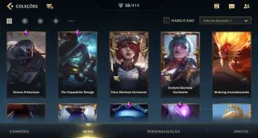 Conta wildrift, peak GM, atual d3