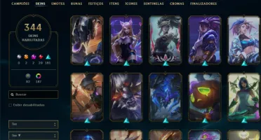Conta segura/ desde a season 6/344 skins/todos os champs