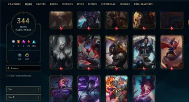Conta segura/ desde a season 6/344 skins/todos os champs