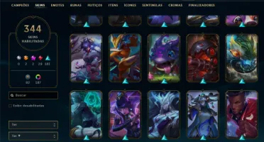 Conta segura/ desde a season 6/344 skins/todos os champs