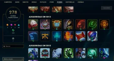 CONTA MONO UDYR - 380 SKINS - 163 CAMPEÕES - RIVEN 2012