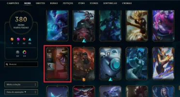 CONTA MONO UDYR - 380 SKINS - 163 CAMPEÕES - RIVEN 2012