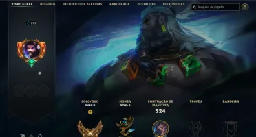 CONTA MONO UDYR - 380 SKINS - 163 CAMPEÕES - RIVEN 2012