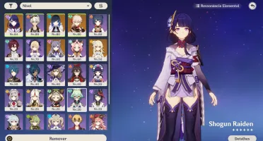 AR52 RAIDEN SHOGUN + CORTADOR, YELAN + KAZUHA + ARMAS T5
