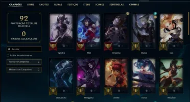 Conta prata 4 (MAIN MID), com 31 skins e 46 champs