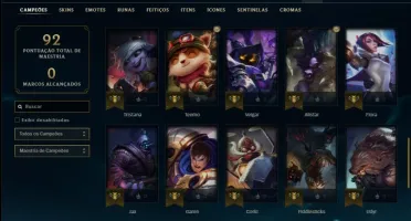 Conta prata 4 (MAIN MID), com 31 skins e 46 champs