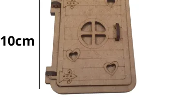Kit 10 Portinha e Janela articulada em madeira MDF...