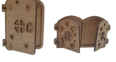 Kit 10 Portinha e Janela articulada em madeira MDF...