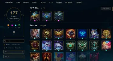 CONTA LOL SEASON 2!!! 200 SKINS+ ALL CHAMPIONS.