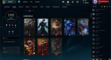 Conta Diamond 4 all champs + 105 skins (preço negociável)