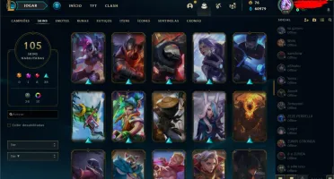 Conta Diamond 4 all champs + 105 skins (preço negociável)