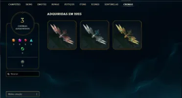 Platina 4 com 45 Champs e 5 Skins + 2 Fragmentos