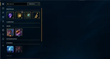 Platina 4 com 45 Champs e 5 Skins + 2 Fragmentos