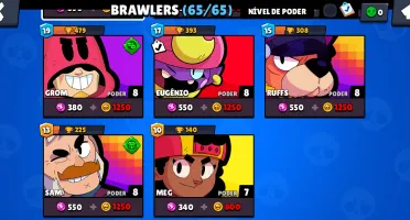 30 mil troféus / falta somente 1 brawler / passe ativo