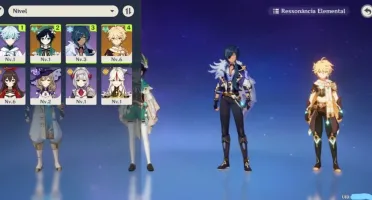 GENSHIN IMPACT CONTA COM VENTI + ARMA LV 4
