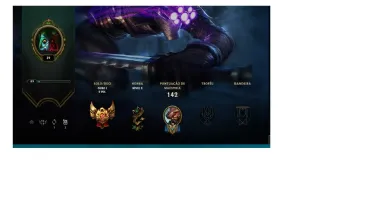 Conta no LOL Gold 1 com 54 Champs e 12 skins