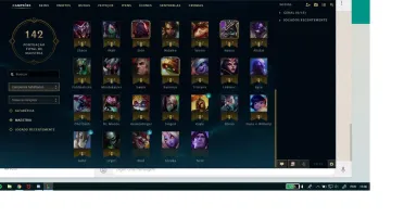 Conta no LOL Gold 1 com 54 Champs e 12 skins