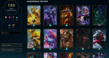 Conta LoL Full Champion 186 Skins Ex Diamond LvL 311