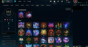 Conta League of Legends 500 skins