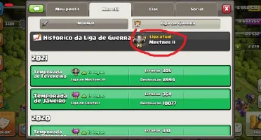 CLÃ NÍVEL 17 CLAN ÓTIMO HISTÓRICO GUERRAS LIGA MESTRE 2