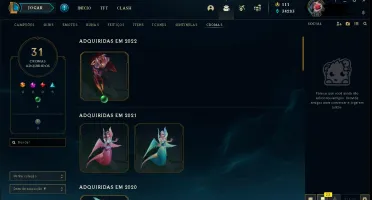 Conta LOL Plat 4 - 198 skins, 2 prestígios!