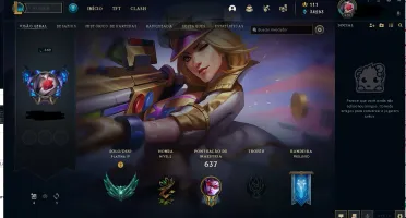 Conta LOL Plat 4 - 198 skins, 2 prestígios!