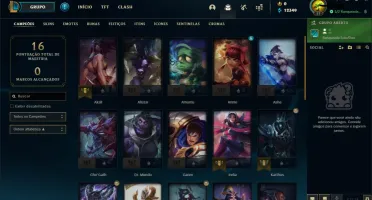 Conta LoL, Gold III 75 PDL, Smurf, Espólios raros