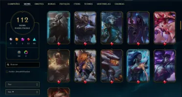 Platina 4 com 150 Champs e 112 Skins ( ADC / MID )