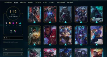 Platina 4 com 150 Champs e 112 Skins ( ADC / MID )