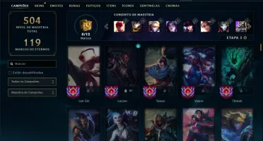 Platina 4 com 150 Champs e 112 Skins ( ADC / MID )
