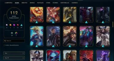 Platina 4 com 150 Champs e 112 Skins ( ADC / MID )