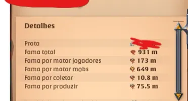 Conta albion- pvp, pve, coleta 1B DE FAMA