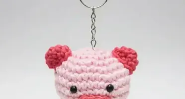 Chaveiro Porquinho Amigurumi
