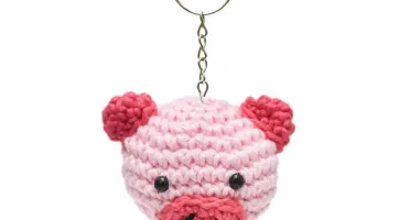 Chaveiro Porquinho Amigurumi