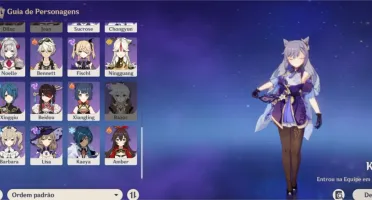 Conta nivel 30 Xiao, Mona e Keqing